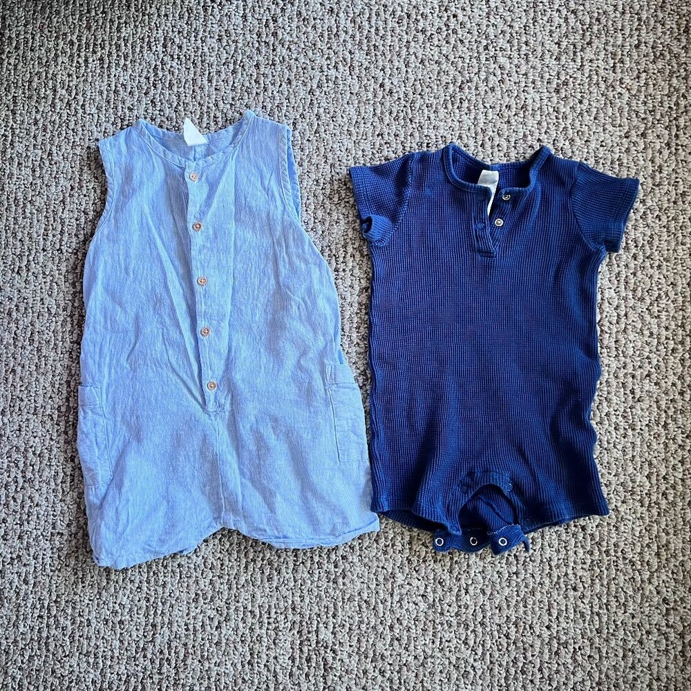 H&M Toddler Boy Blue Summer Rompers Size 2T
